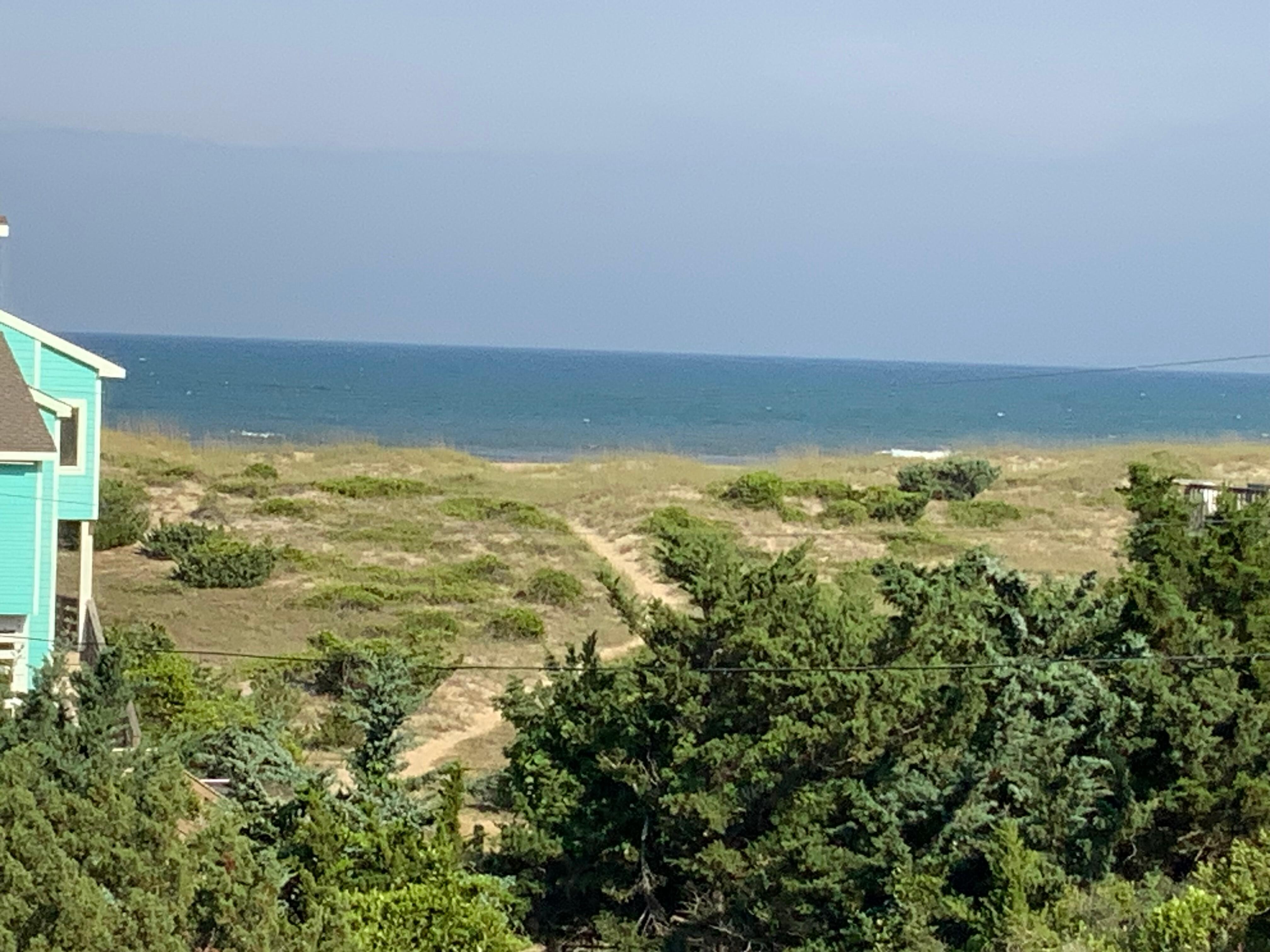 Beach location from third floor living area. 