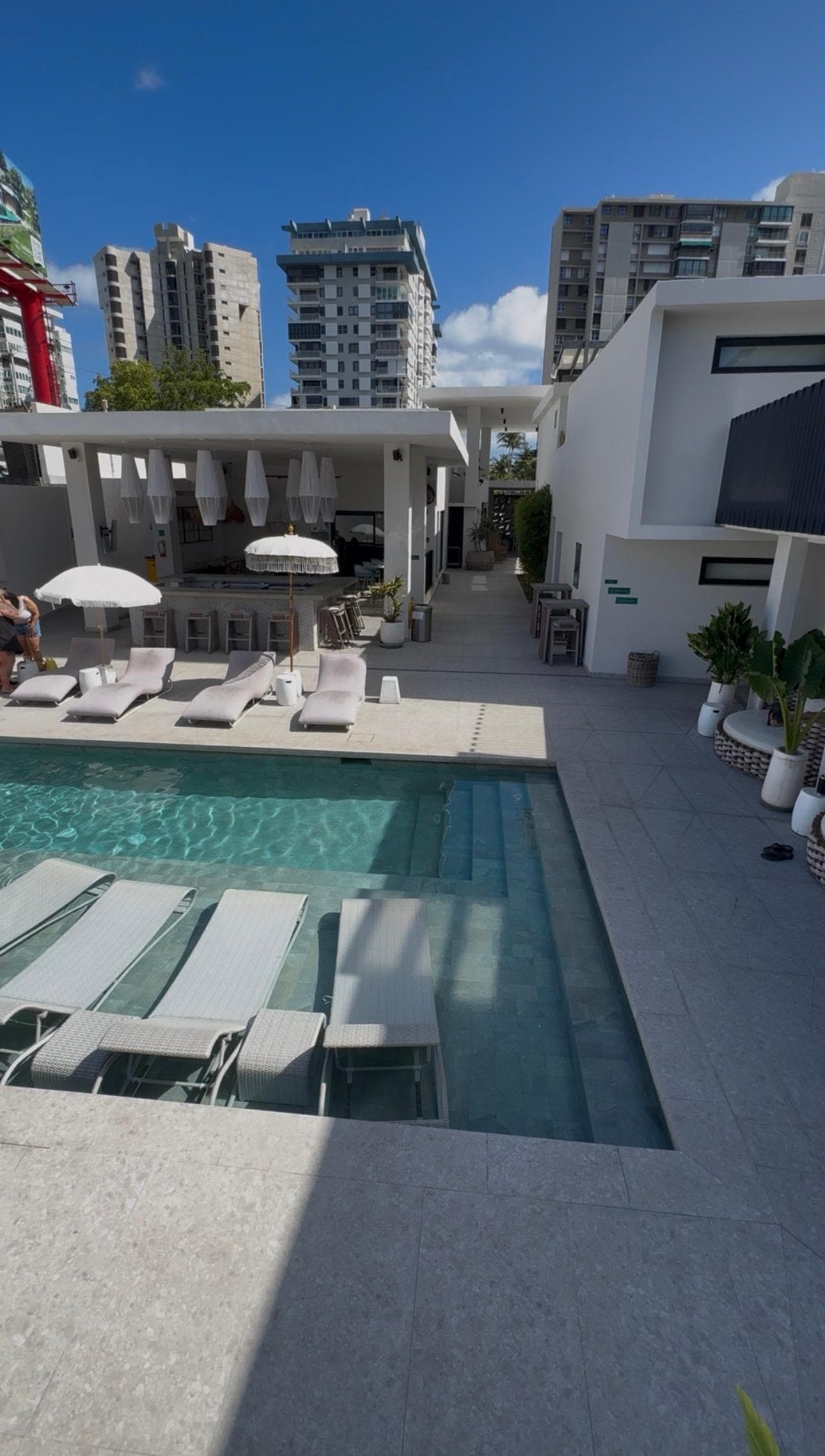 View of the main resort area 