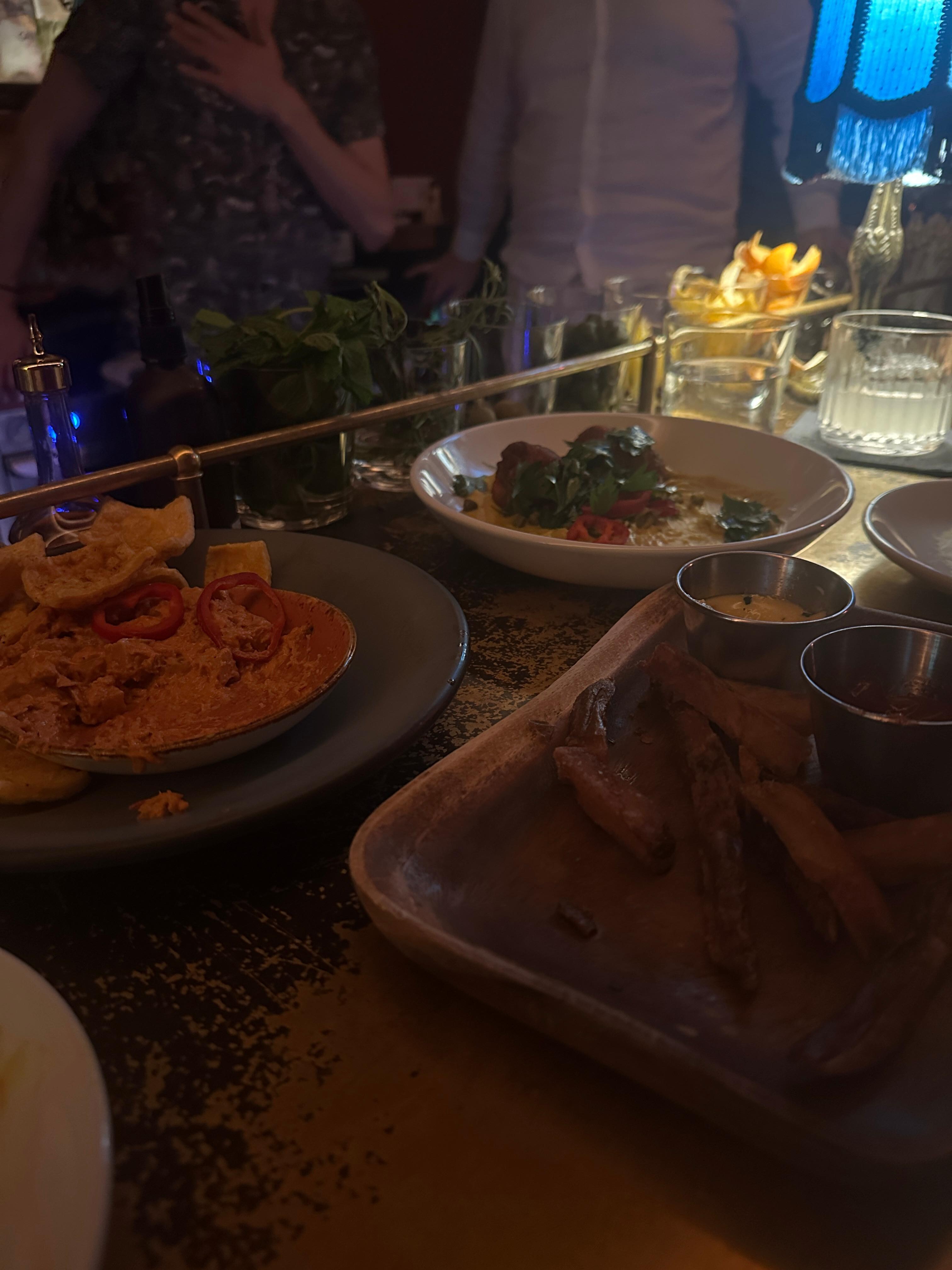Delicious apps at the bar. 