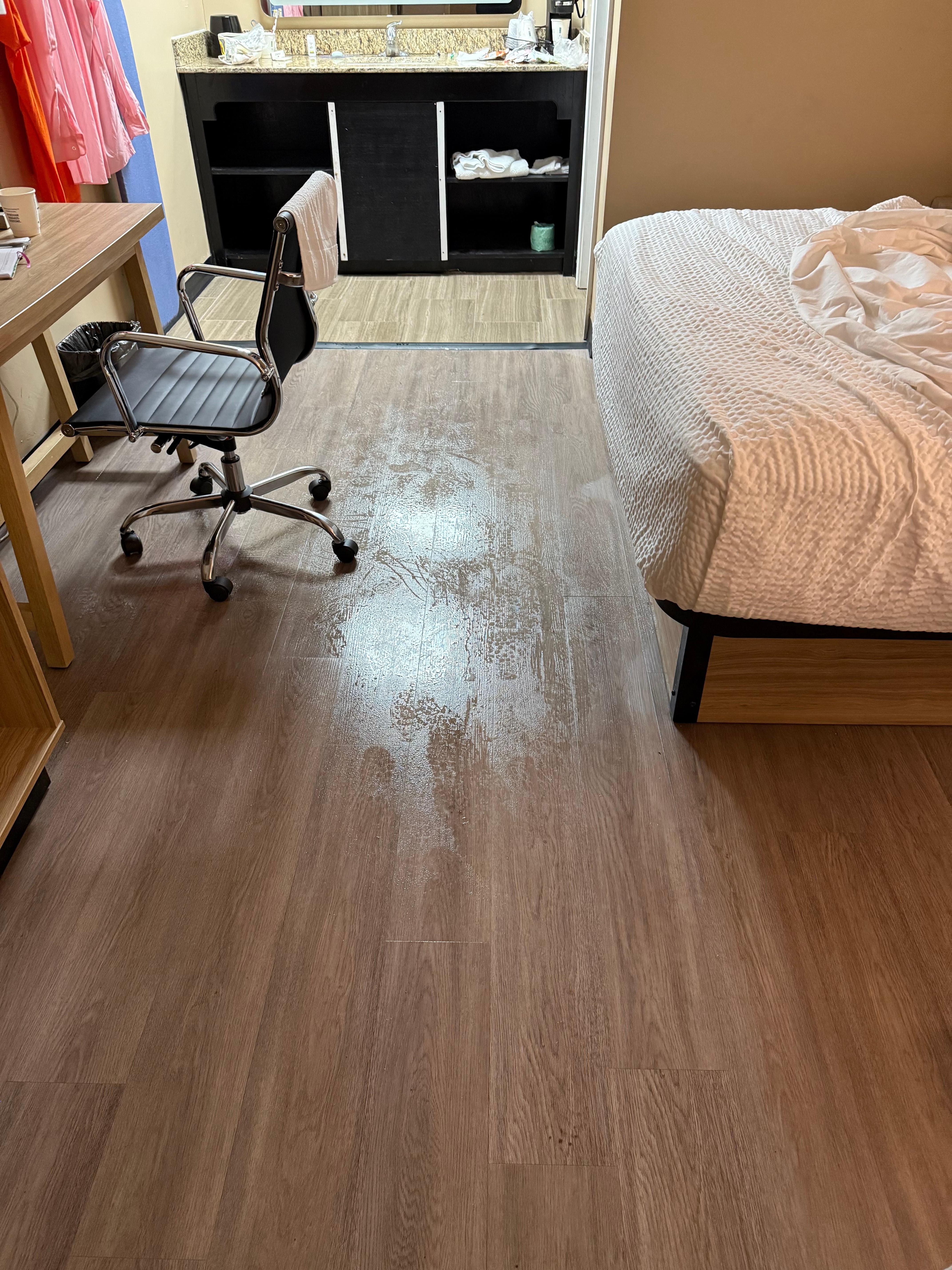 Floor was always wet or damp!