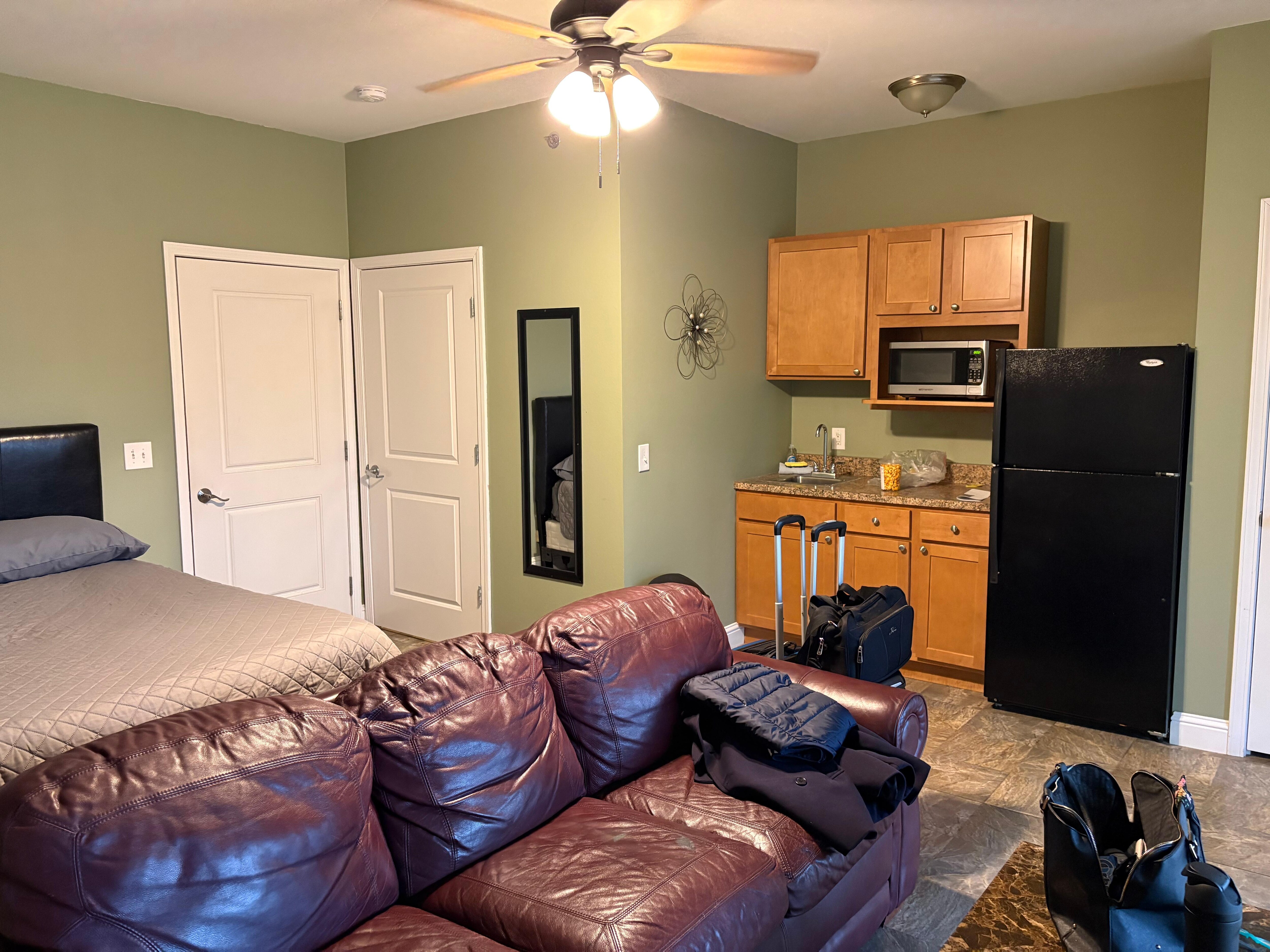 The studio condo was well laid out. 