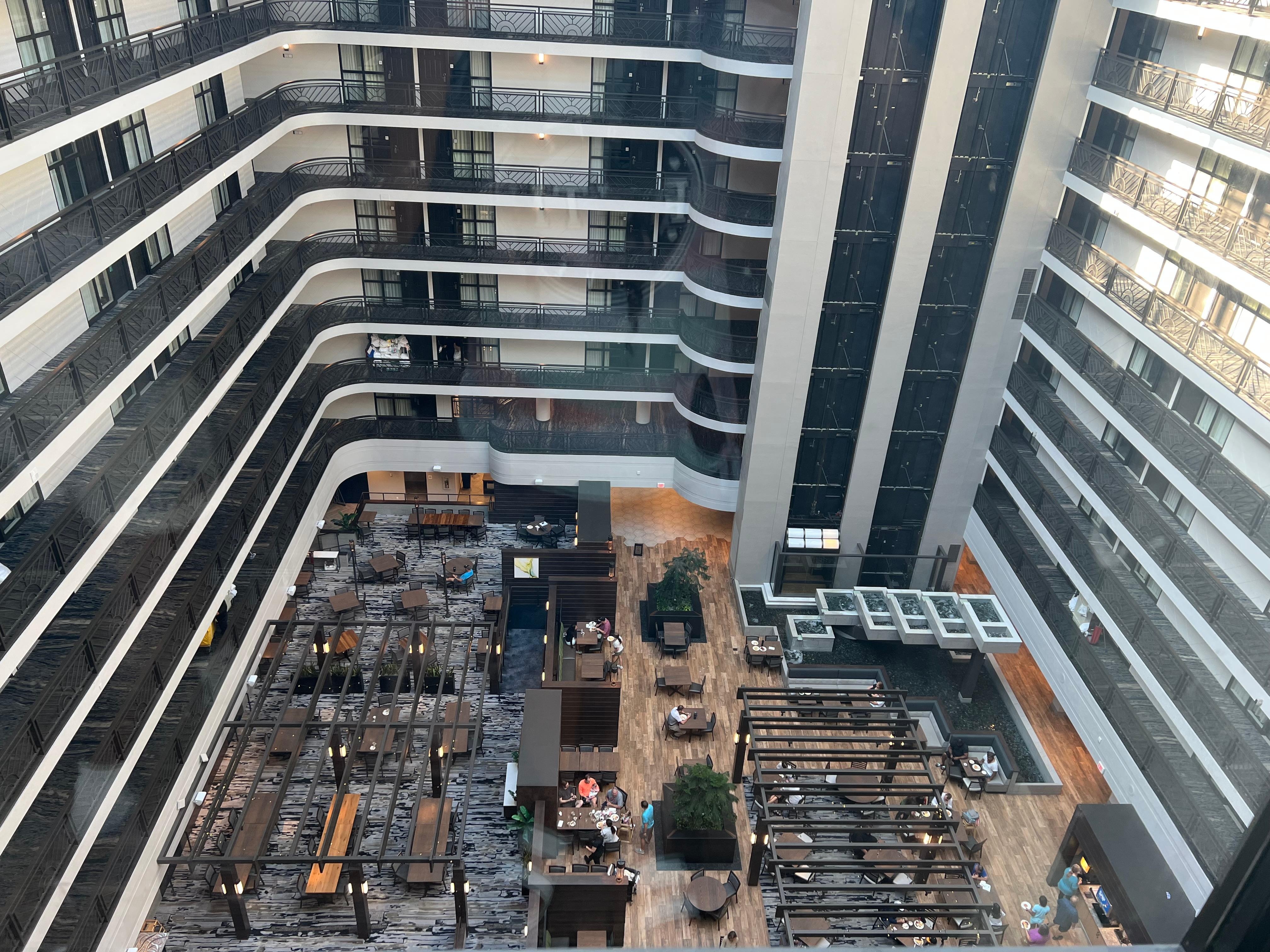 View of the dinning area from the elevator