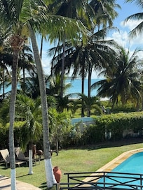 Muito bonita a vista do hotel