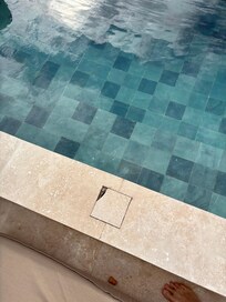 Broken tile by our pool