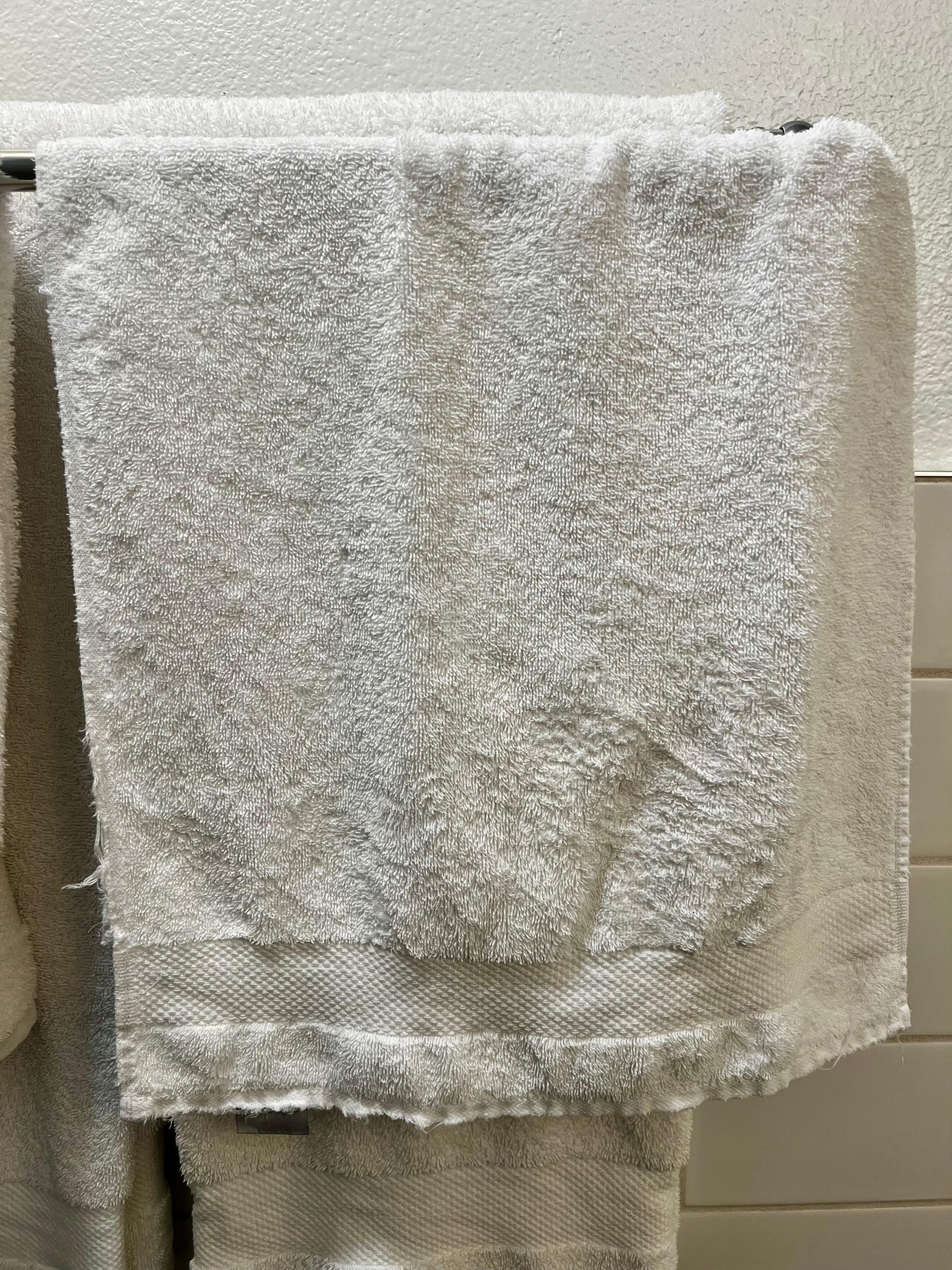 Torn hand towel
