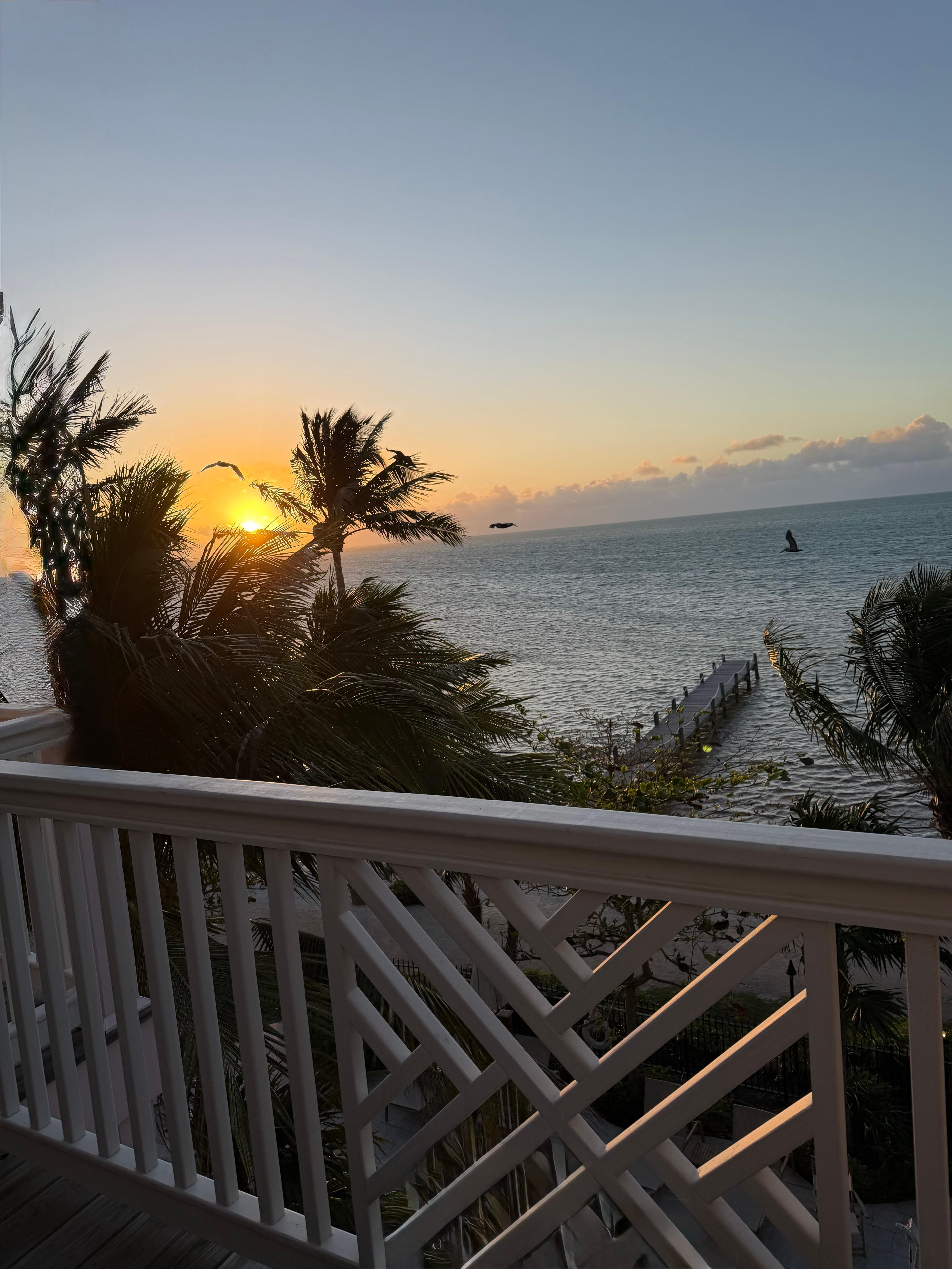 Nice balcony with two chairs and table