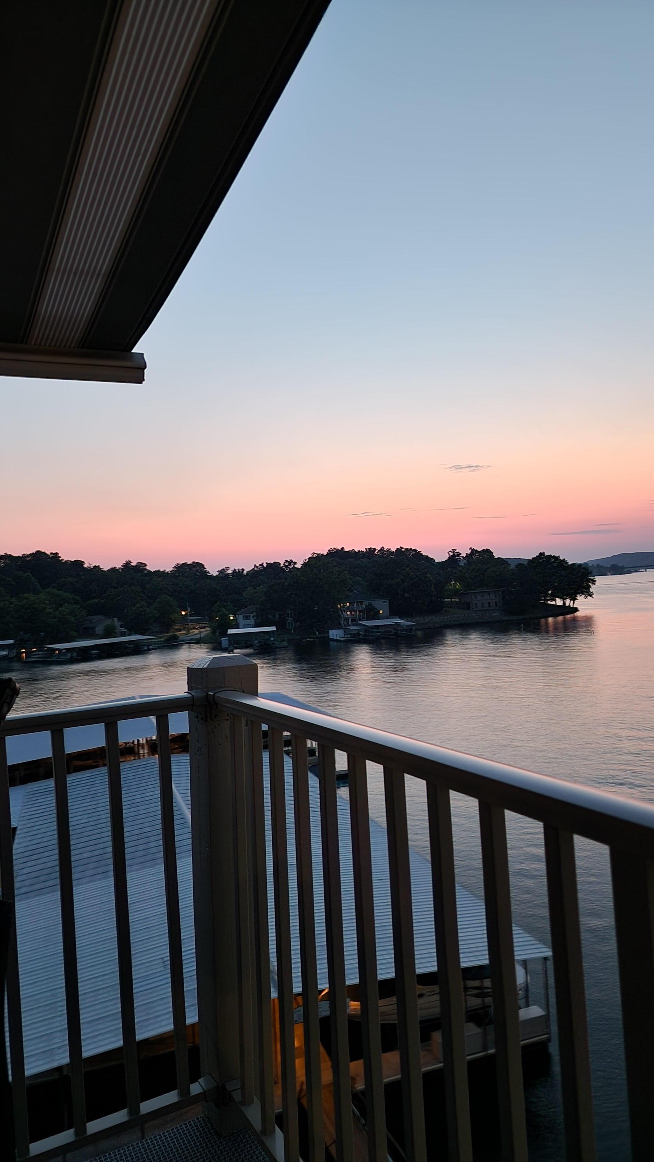 Sunset over the lake