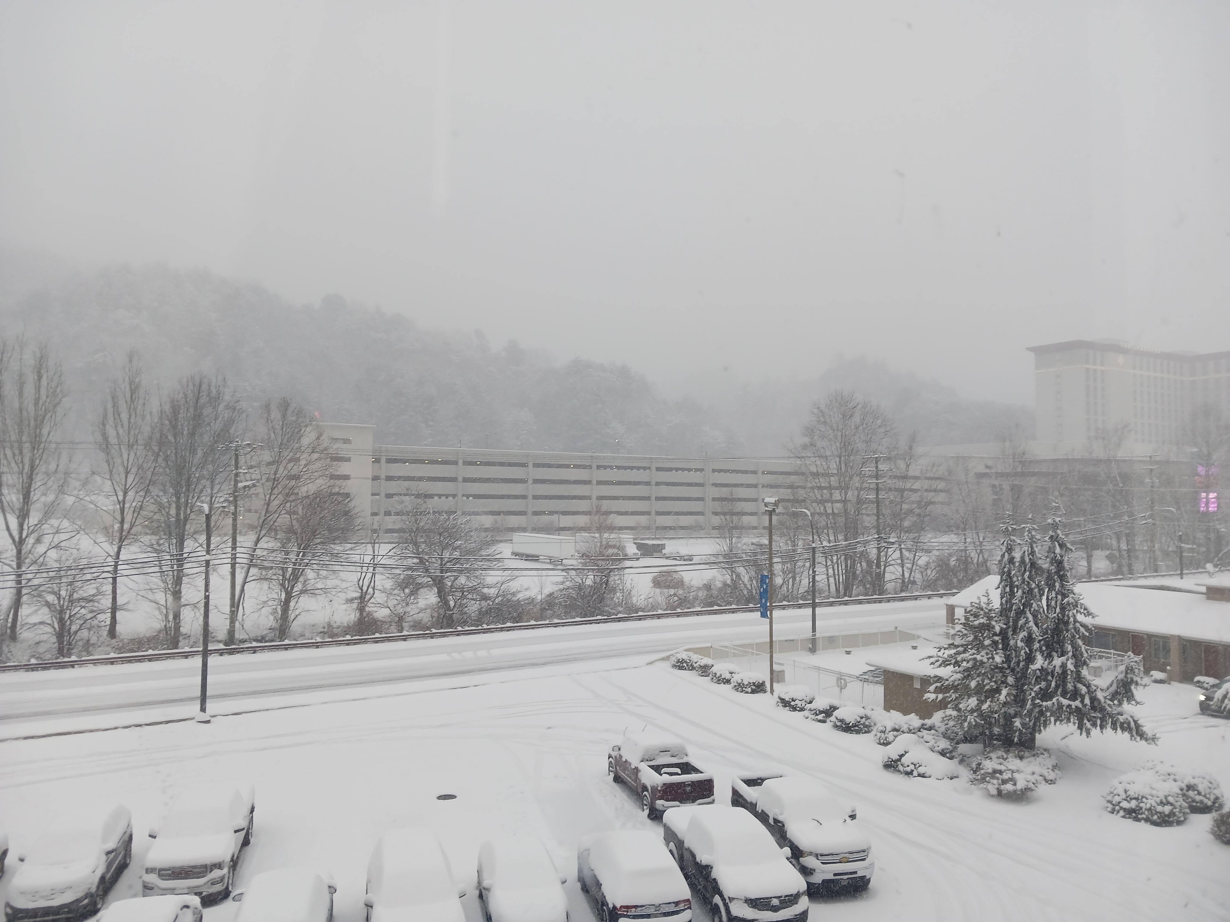 The view from our room during the storm. 