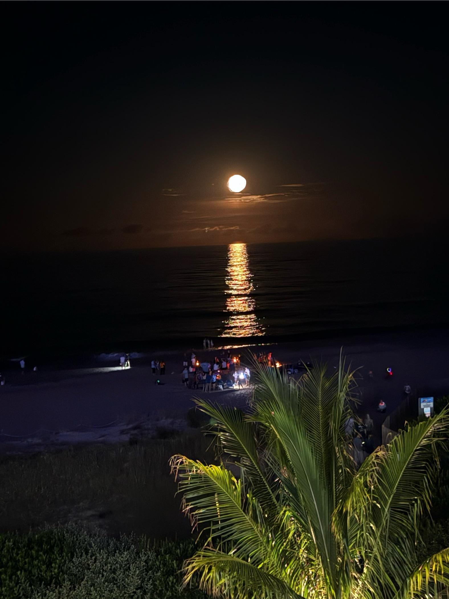 Full moon views from our balcony
