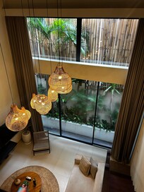 Looking down from the loft
