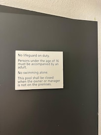 Signage on bathroom door