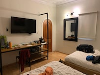 Room on second floor. Picture taken from bathroom door