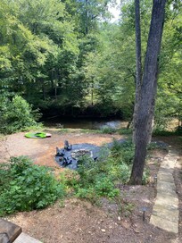 Looking out towards Dicks creek from the back deck