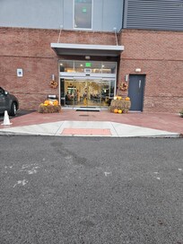 Front door
That actually faces parking lot & not the street