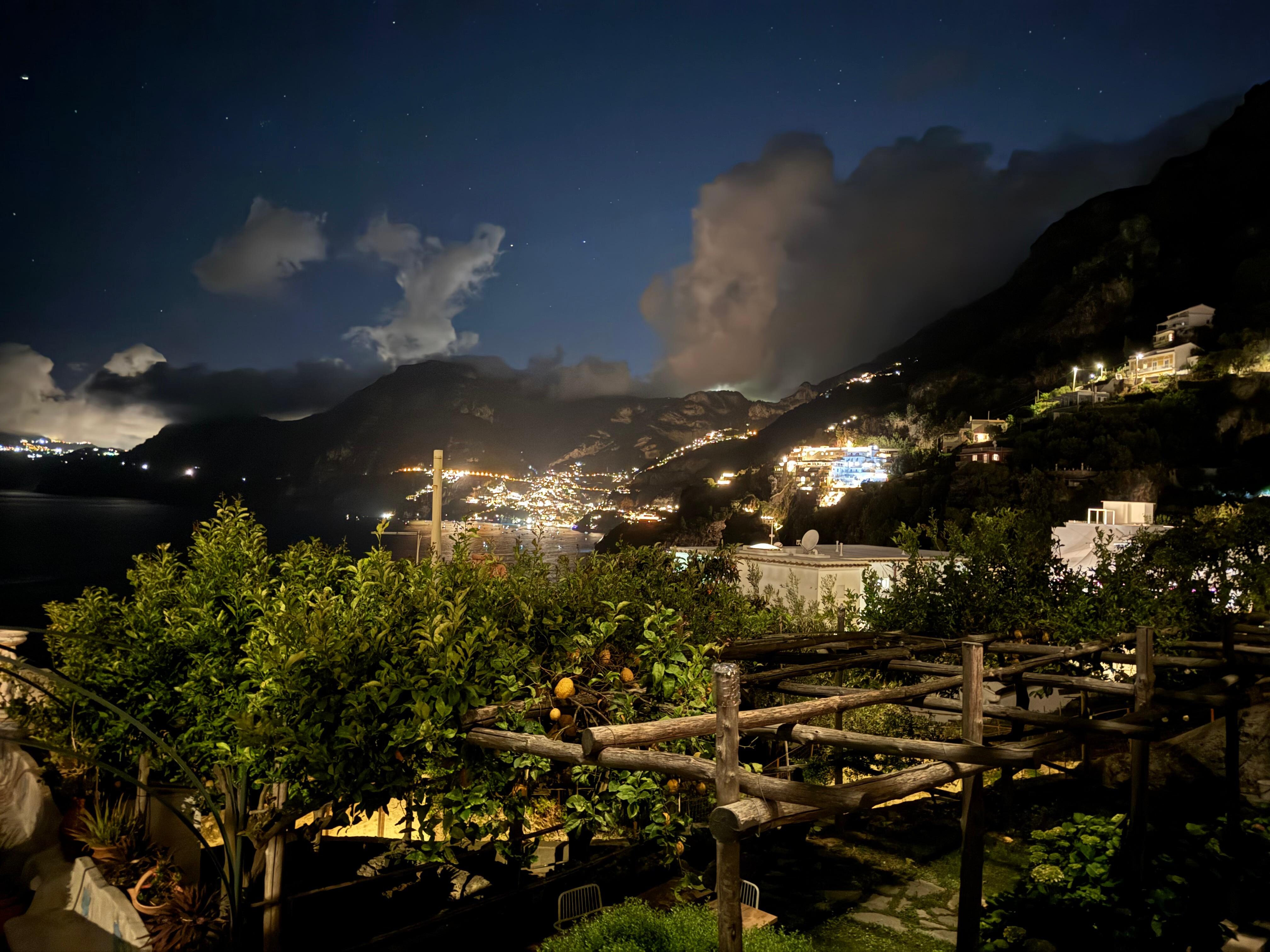 Positano at night