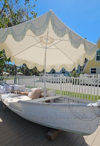 Lounge area on pool deck