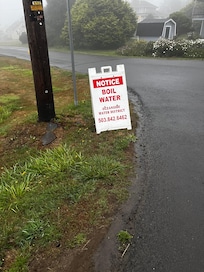 Boil water notice.