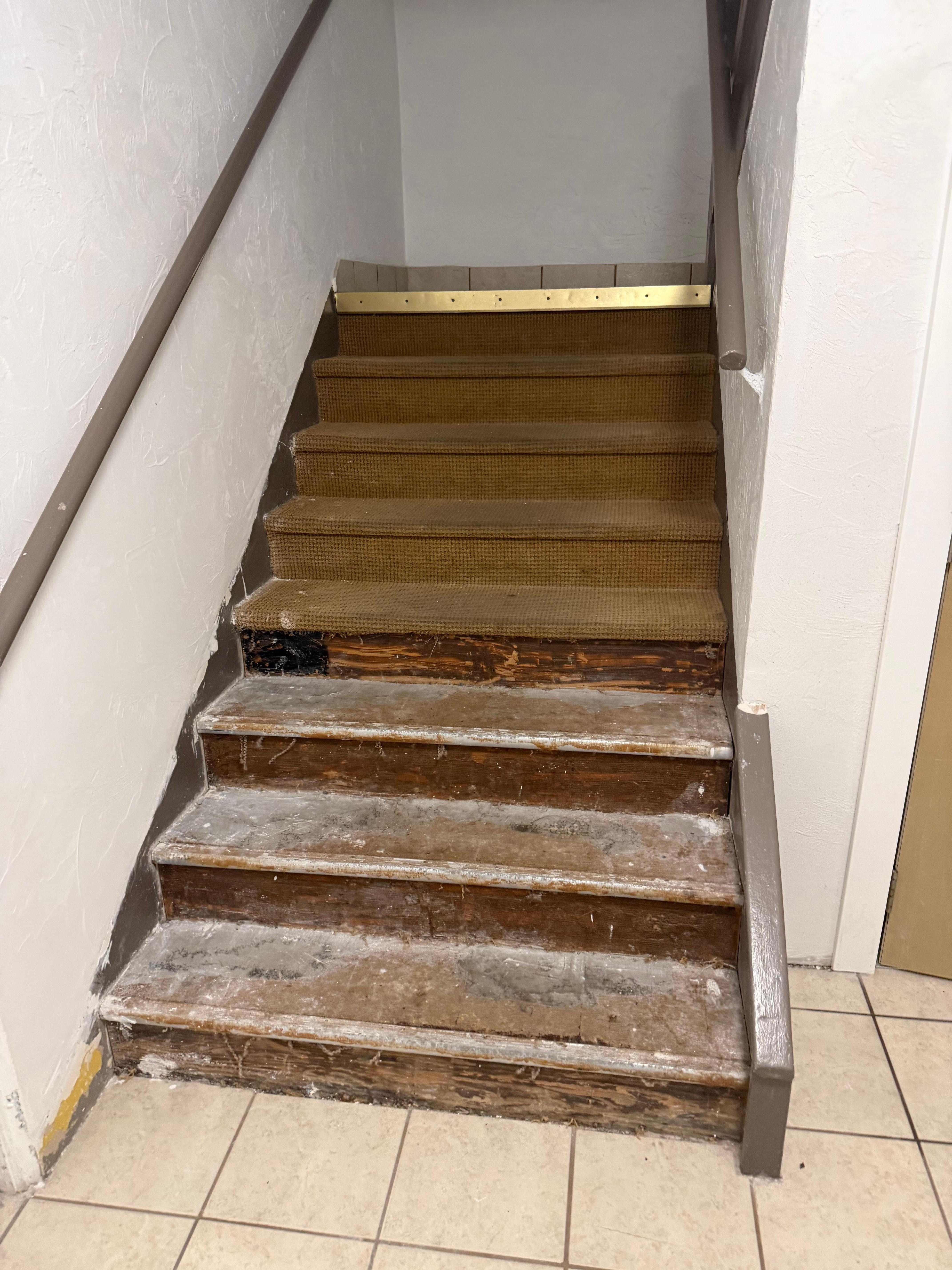 Stairs to unit very disgusting 