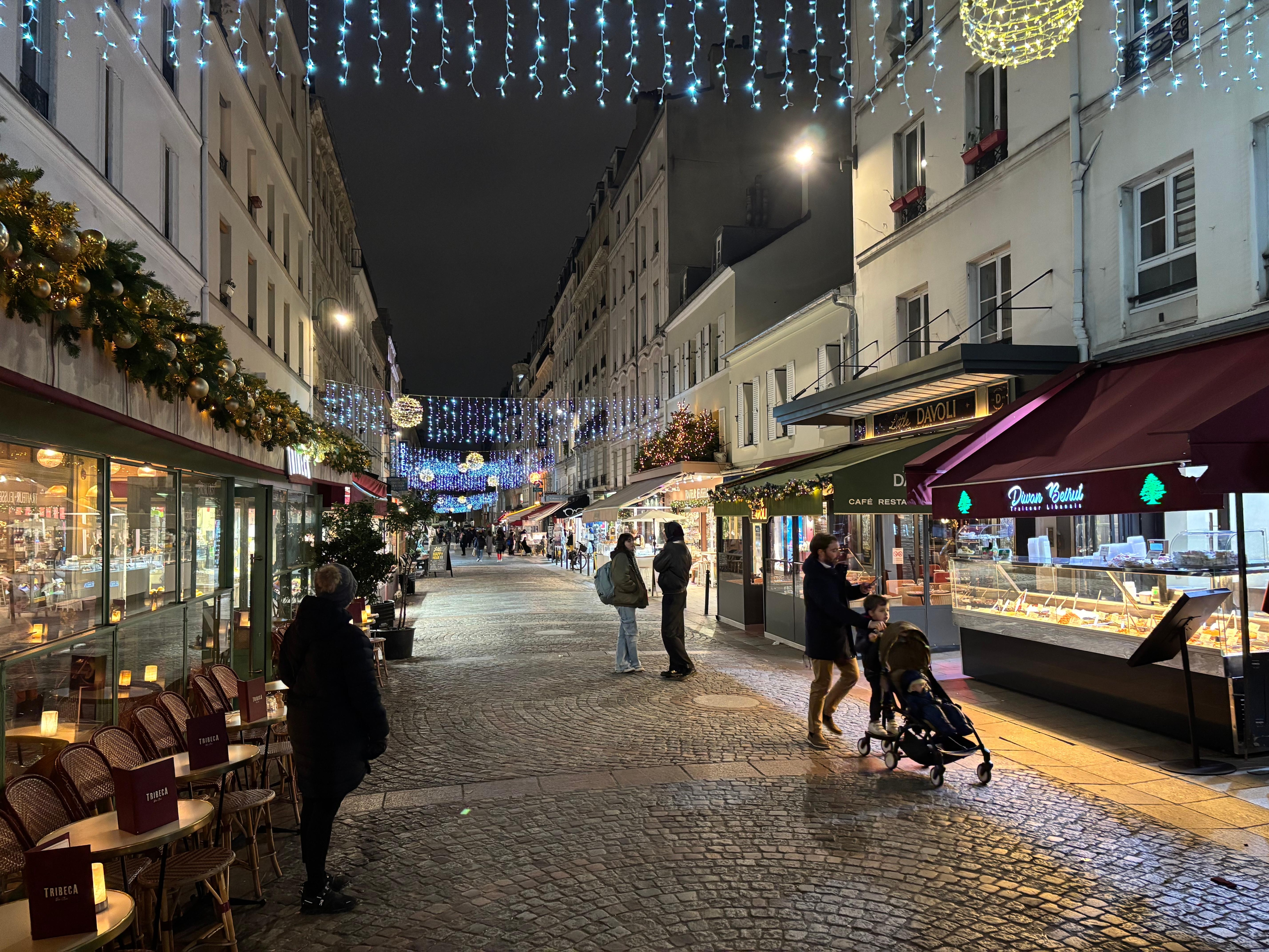 Outside the front door. 