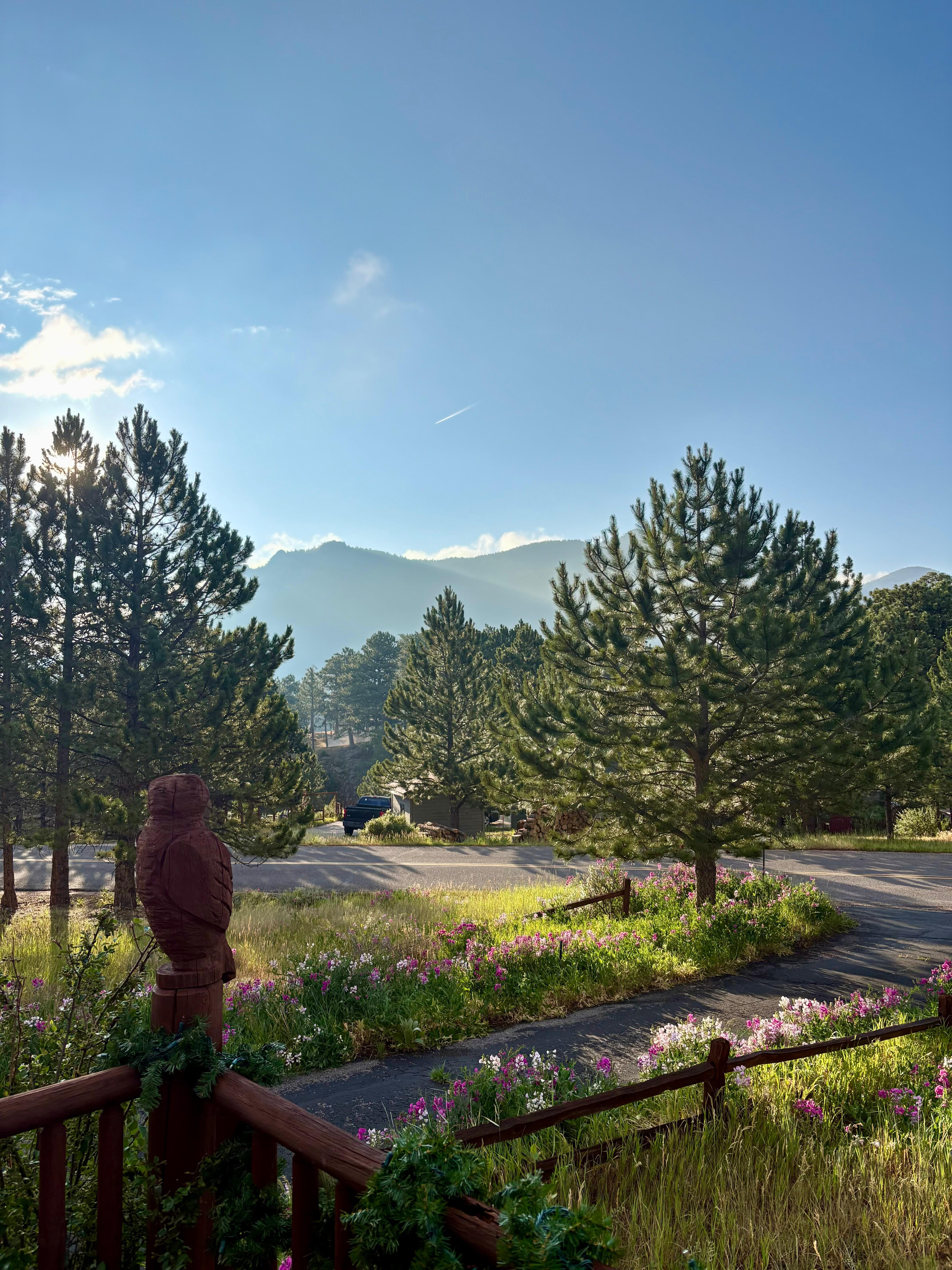 Lovely view from the porch. We enjoyed each of the many sitting areas around the property. 