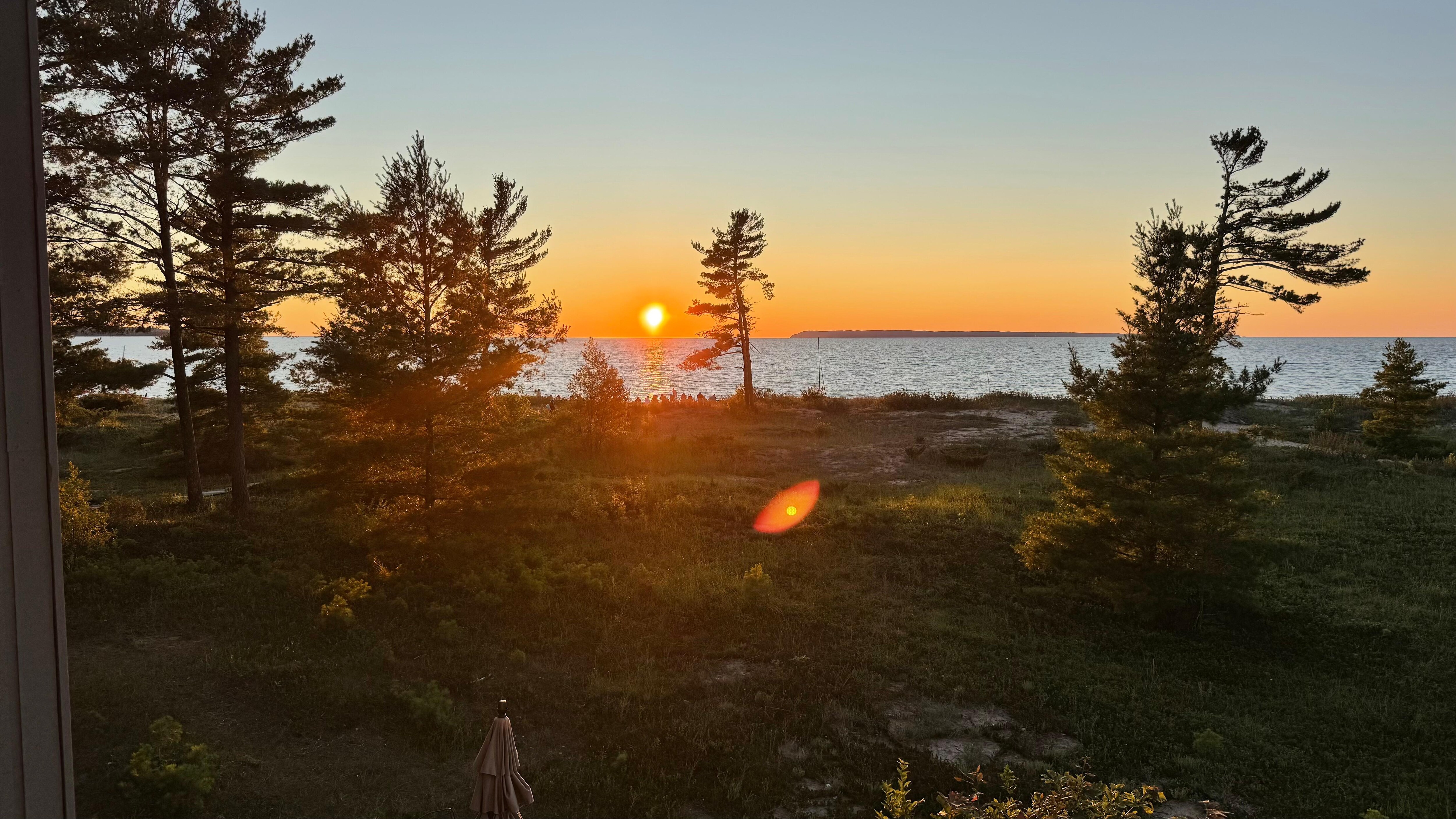 View of the sunset from the balcony