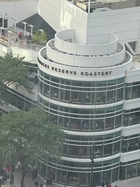Starbucks reserve roastery from our hotel room window
