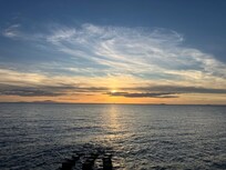 夕陽がとても綺麗でした♪
