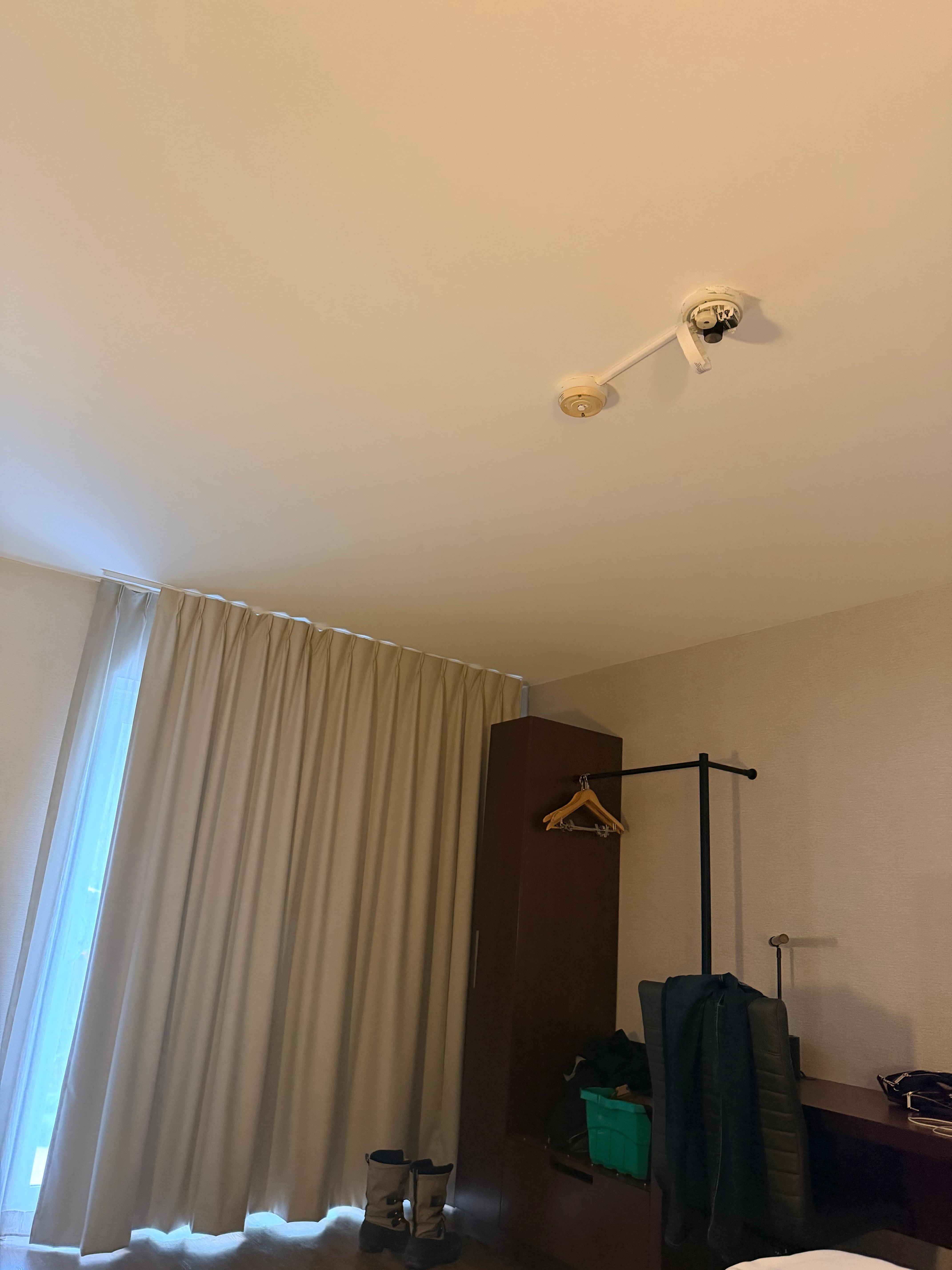 Opened smoke detector on arrival.