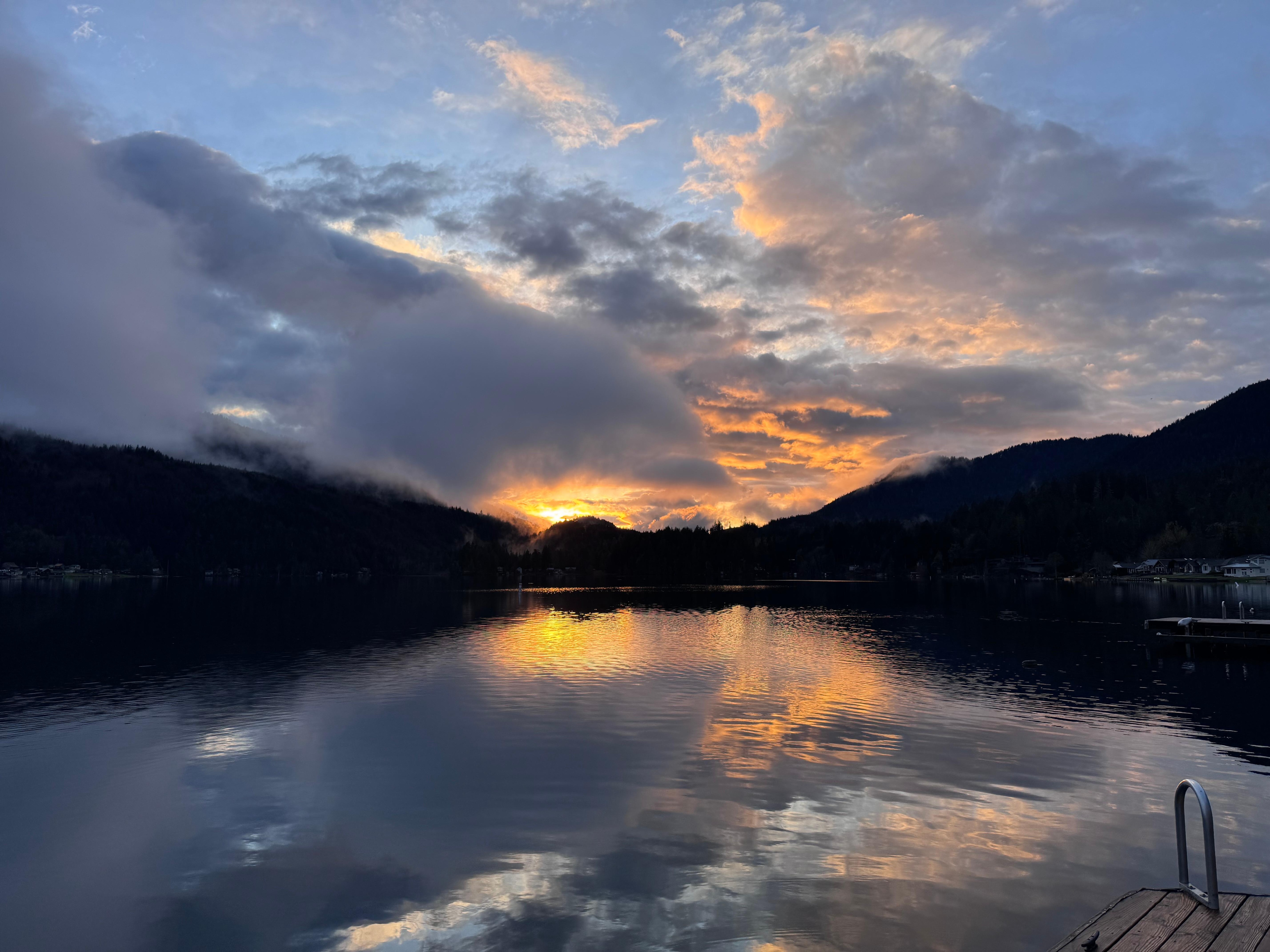 Sunset from the swim platform 