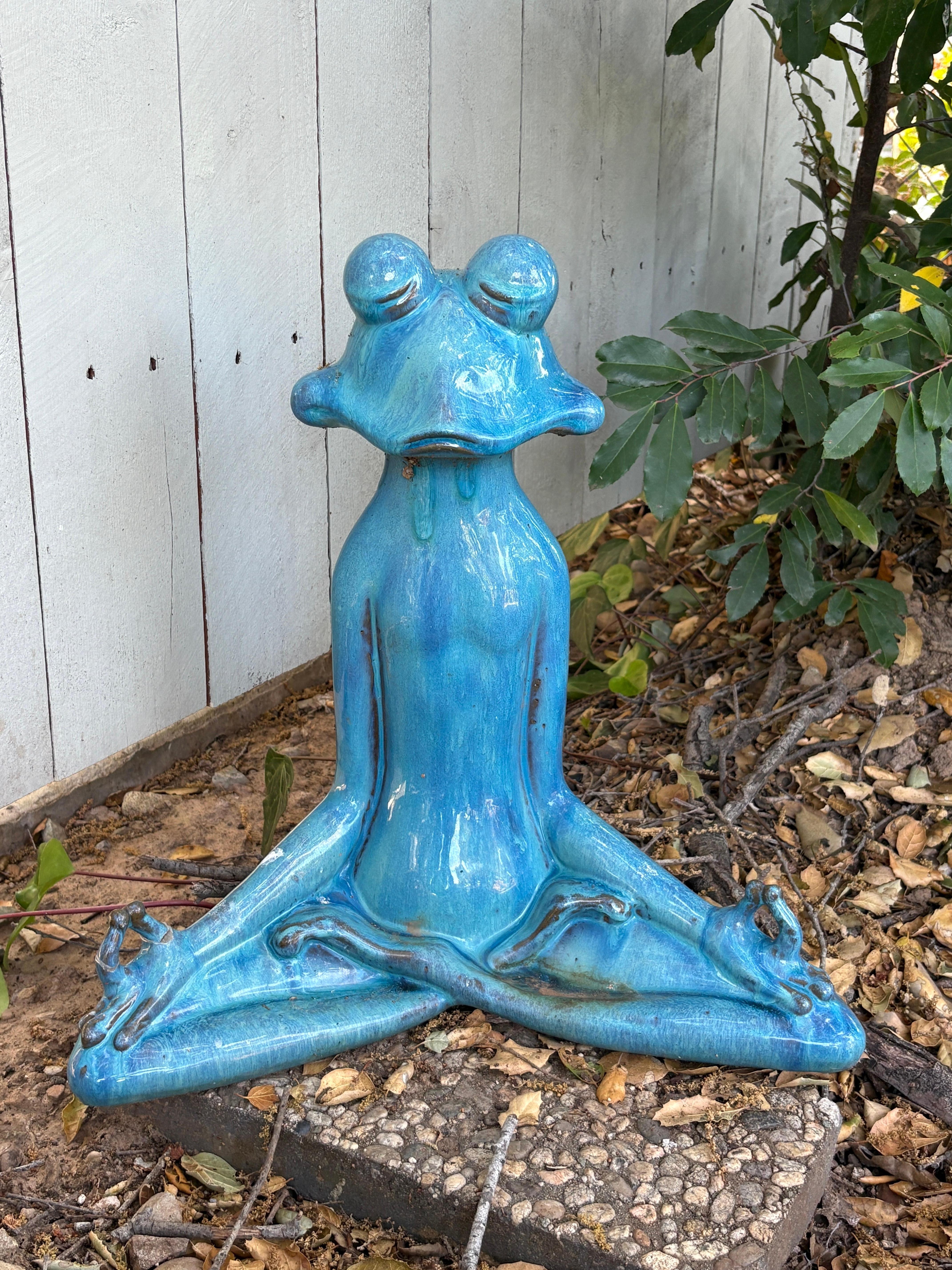 This frog greets you in the driveway and is exactly how I felt during my stay. 