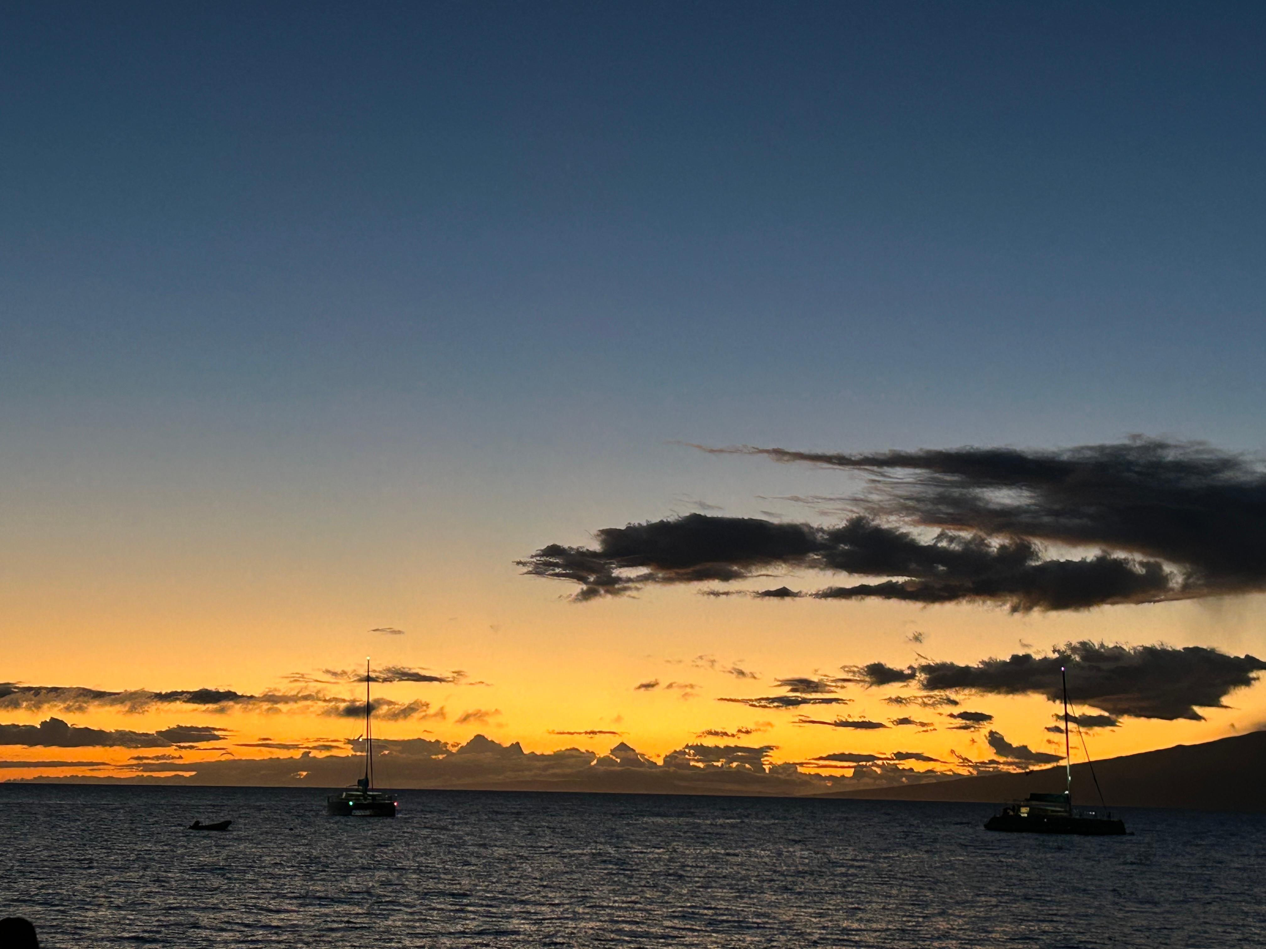 View of sunset from the beach