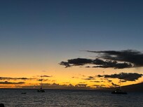 View of sunset from the beach