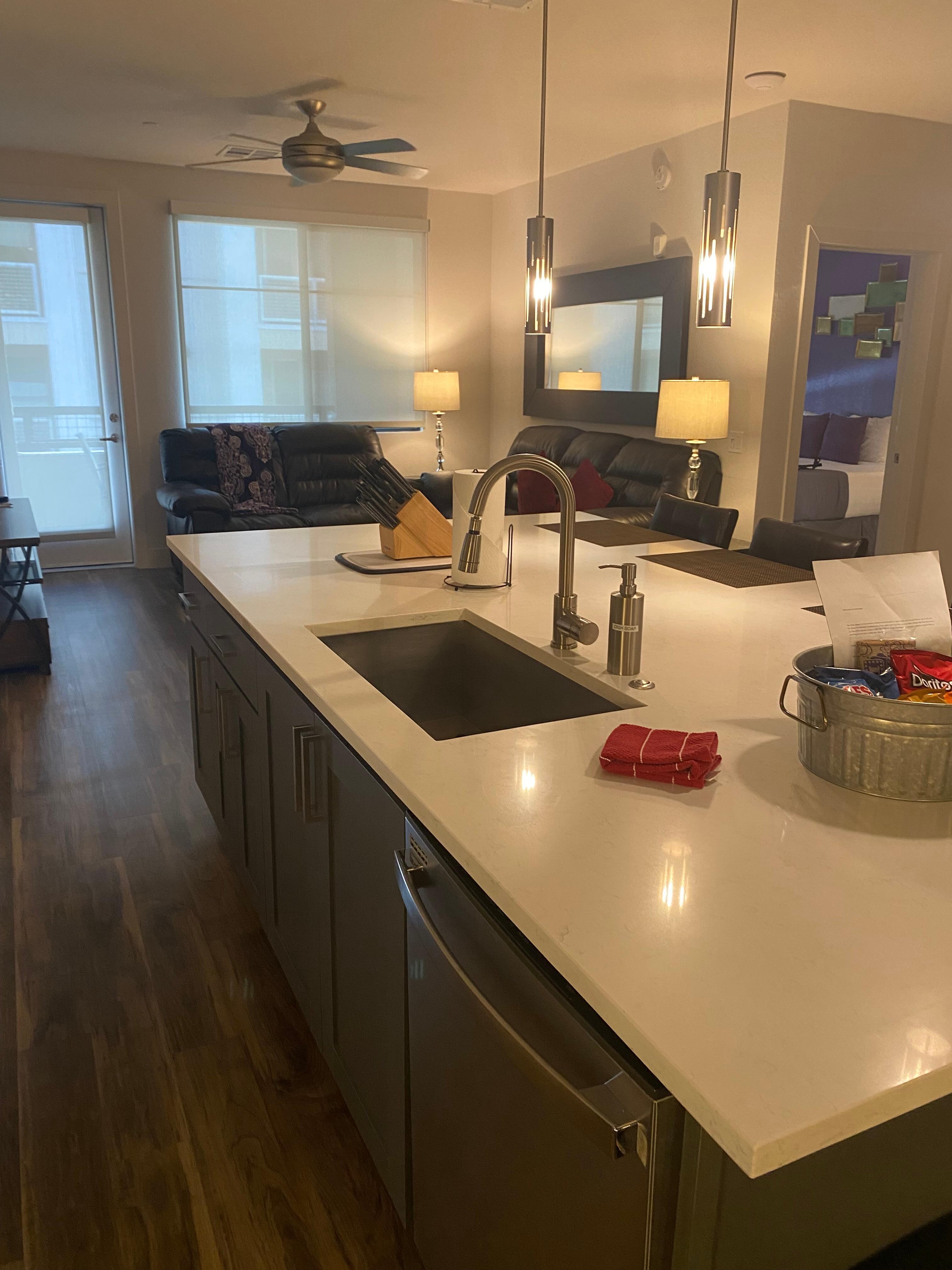Kitchen and living room