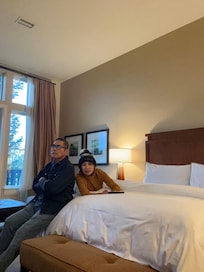 Room’s spacious and quiet.