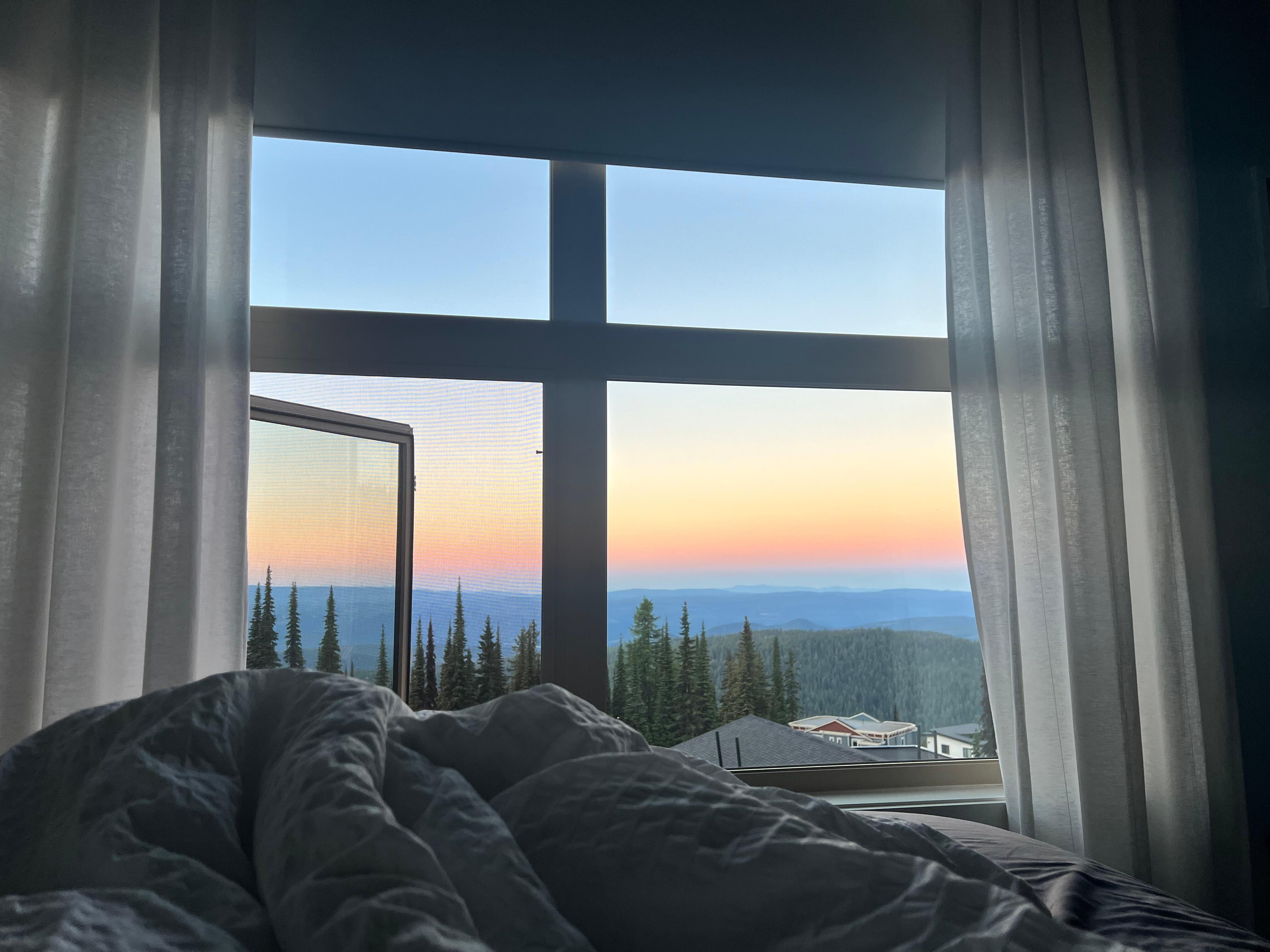 Morning wake up view