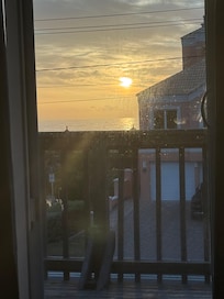 Sunrise view from the top floor.