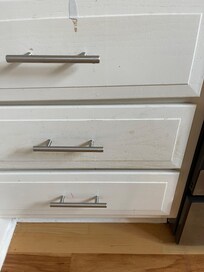 Stains on outside kitchen drawers