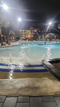 The largest pool with the Big Kuhuna bar and grill