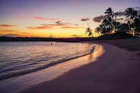 The beach in front of the condos
