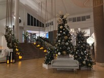 Beautiful holiday themed lobby