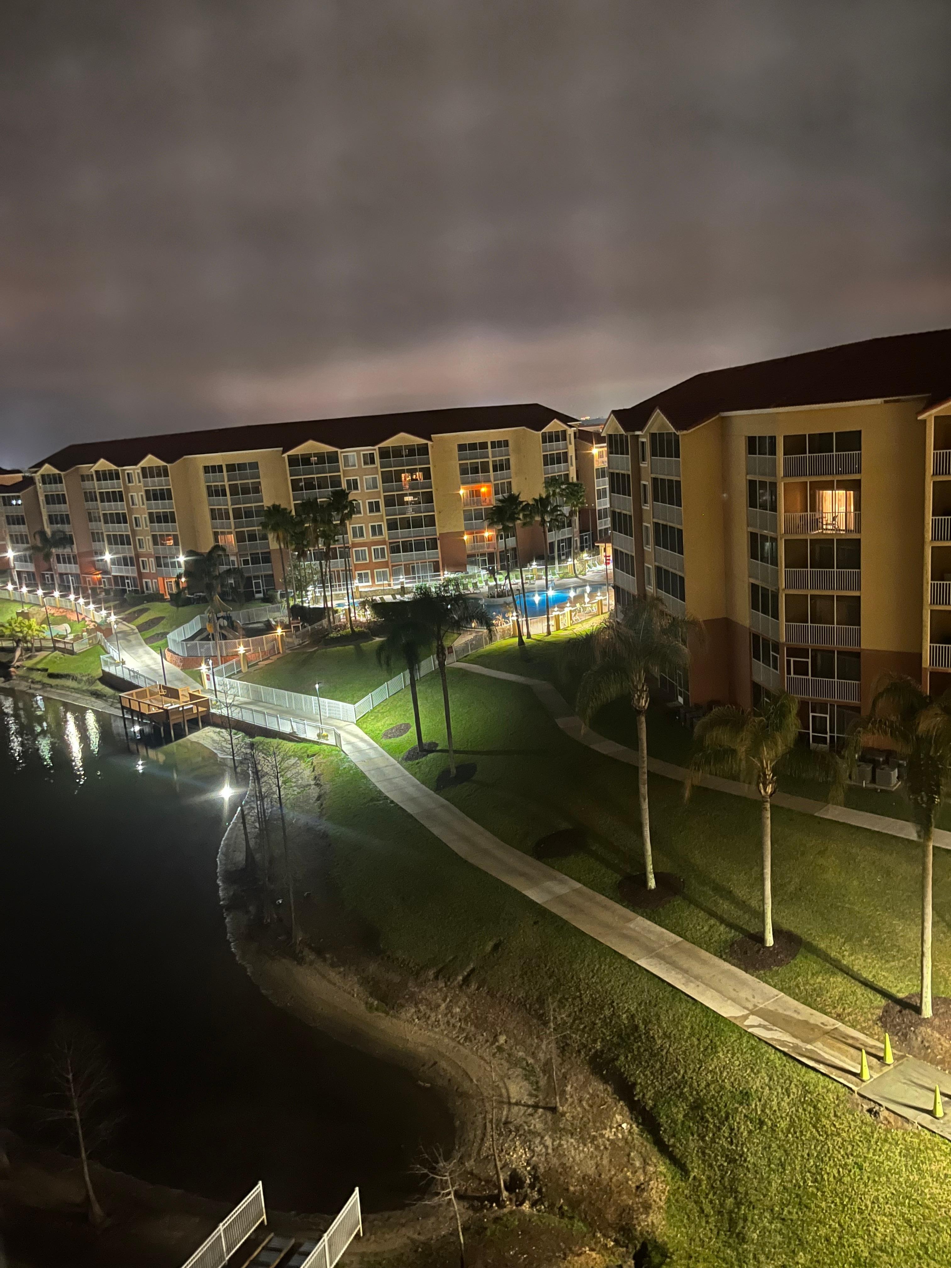 View from our balcony which was enclosed with a net.