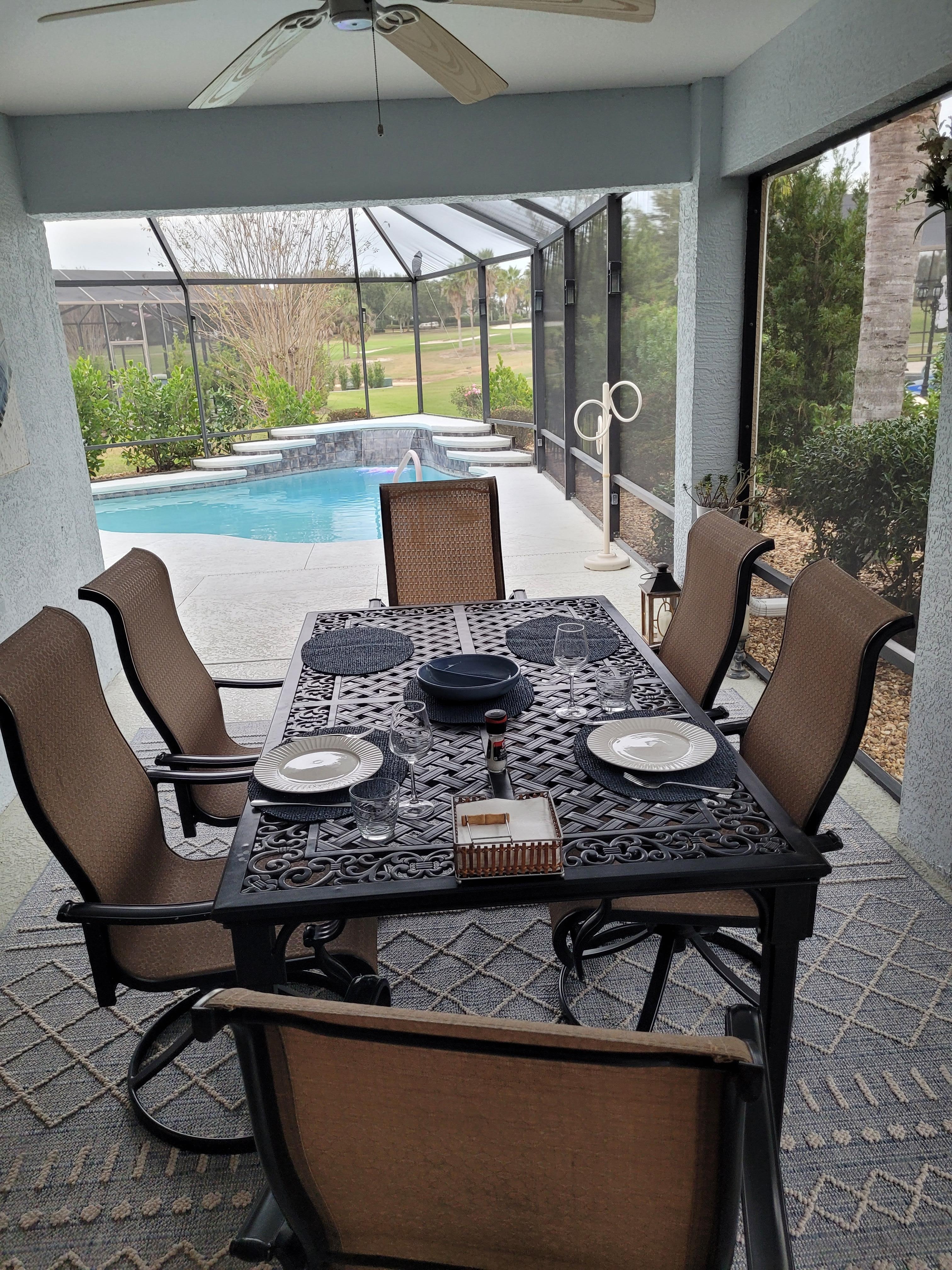Outdoor dining table
