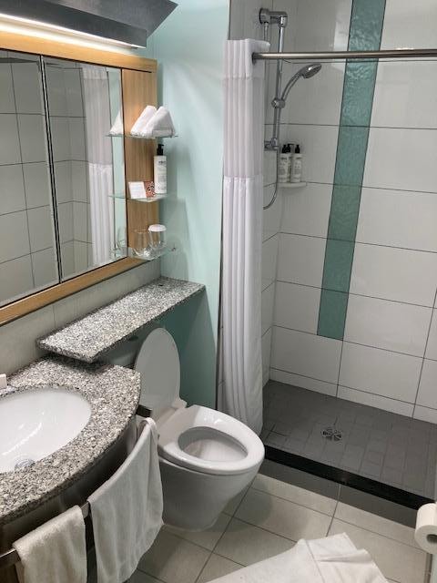 The bathroom did not have  a fan so be ready for the smell.