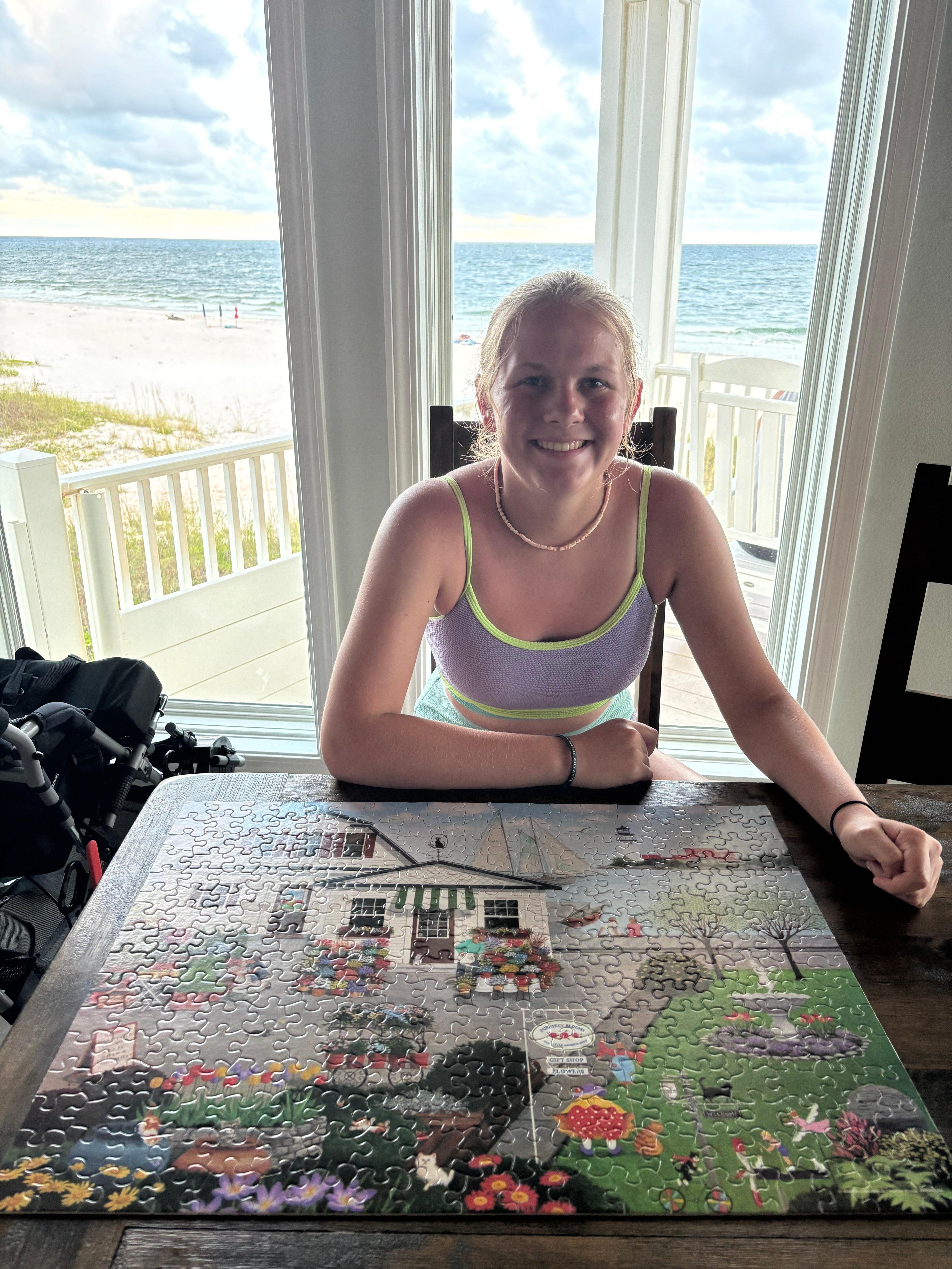 Tons of Puzzles and DVD's to choose from, along with access to Netflix.