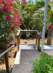 Outdoor shower keep the sand outside
