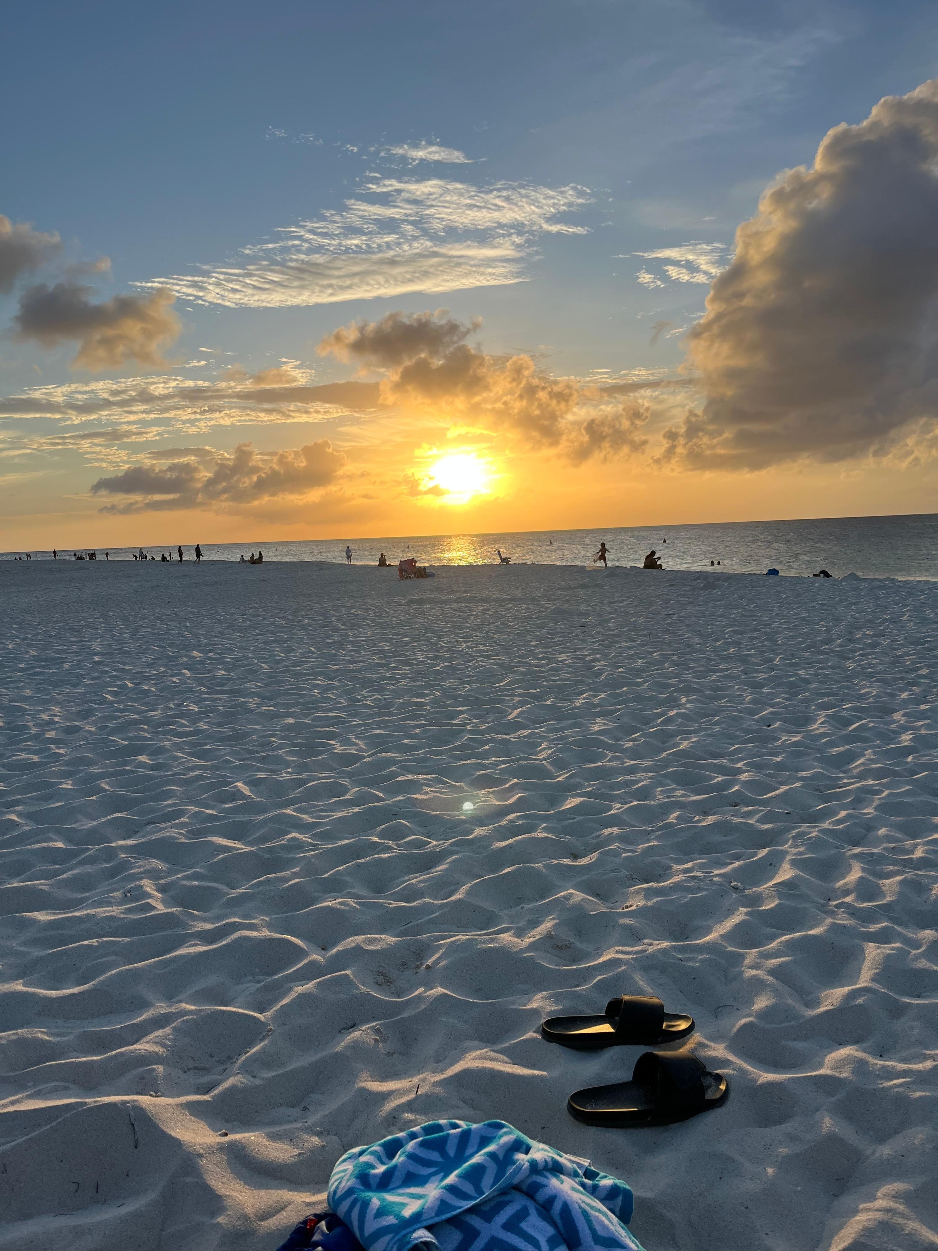 Sundown on the beach