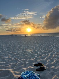 Sundown on the beach