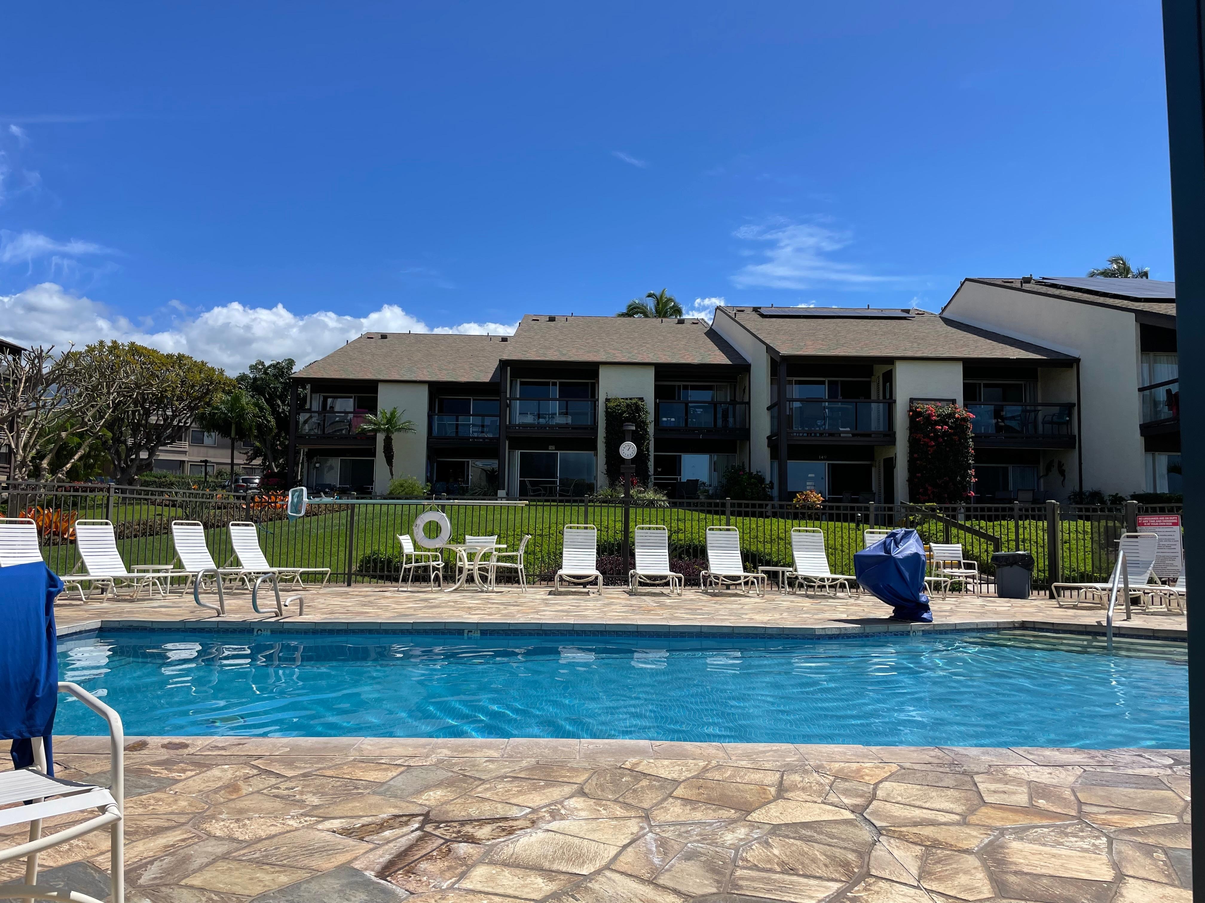 View from pool to unit