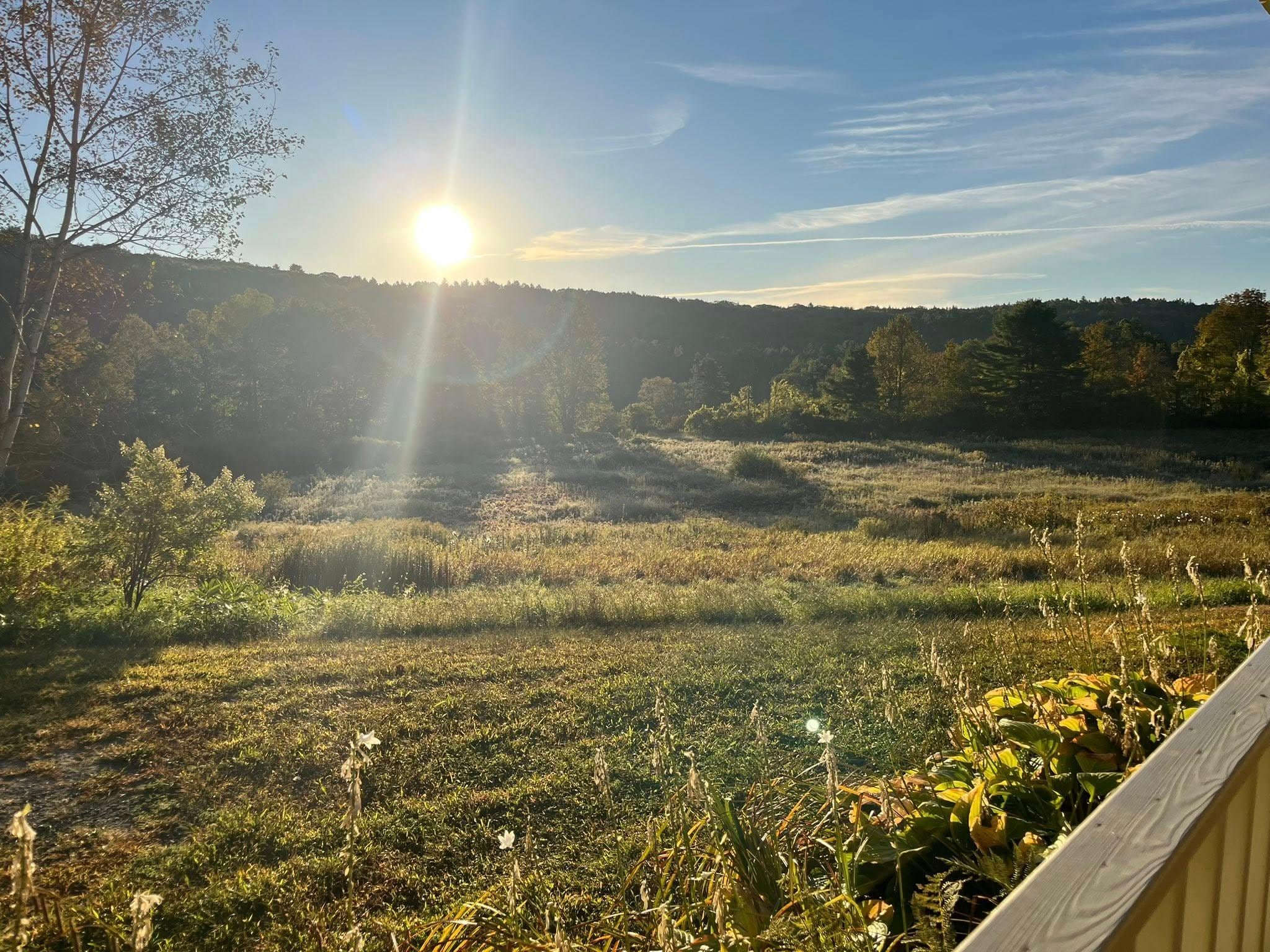 Early morning sunrise and crisp fall air