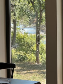 View from the dining table. Creek just steps away